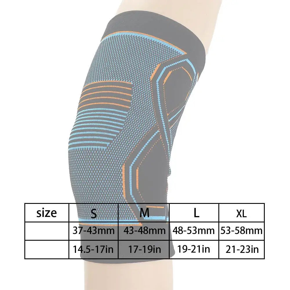 1PC Biking Bodybuilding Nylon Joint Pain Relief Gym Compression Knee Brace Workout Knee Support Knee Pads Knitted Knee Sleeve