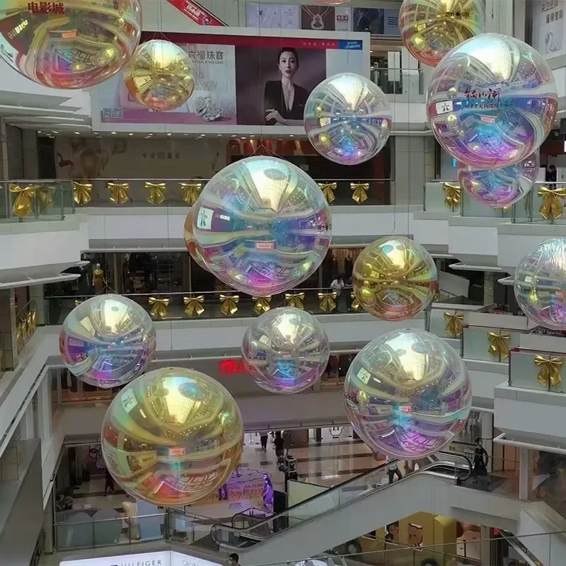 Custom Outdoor PVC Advertising Inflatable Balloon Giant Waterproof LED Color Hanging Inflatable Ball