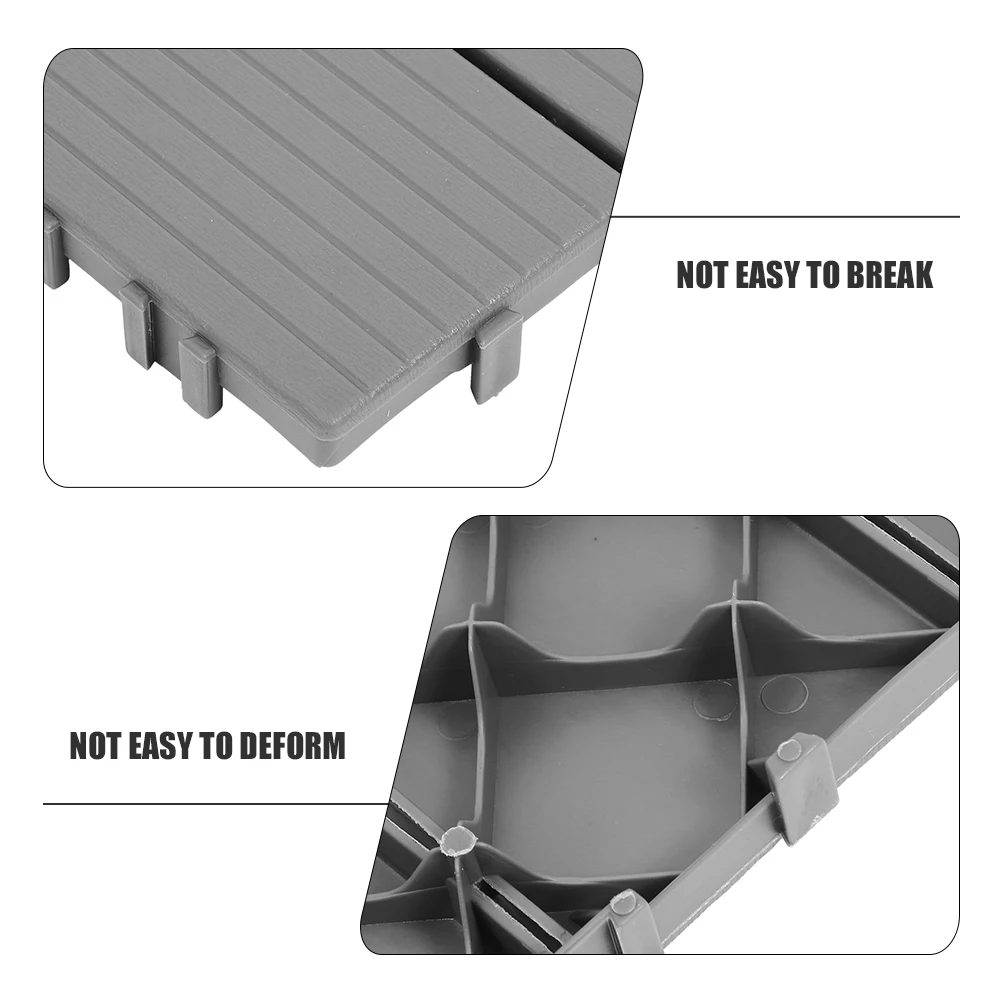 

4 Pcs Outdoor Floor Durable Interlocking Deck Tiles Imitation Wood Flooring Self-assemble Waterproof Garden Patio Balcony Yard