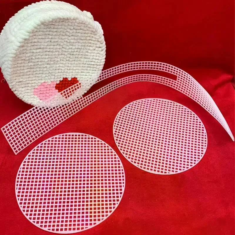 

Bag Making DIY Handcraft Bags Weaving Material Latch Hook Bags Made Plastic Grid Hook Plastic Weaving Mesh Cloth