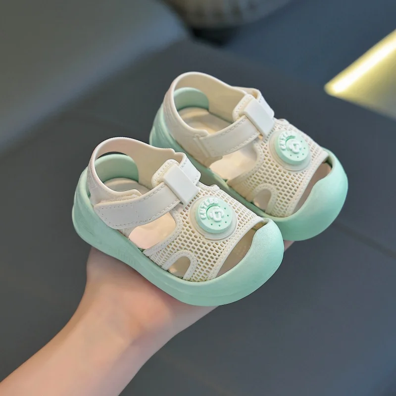 

Summer new baby sandals for girls toddler shoes Soft soled baby indoor and outdoor Velcro sandals