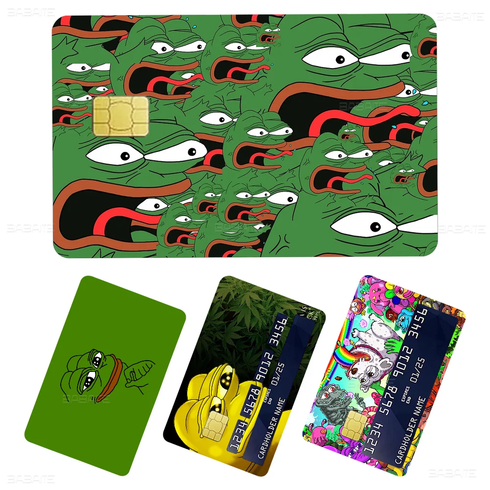 Pepe The Frog Anime Young Creidt Card Debit Card Sticker Film Case Front Tape For Small Big Chip No Chip