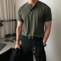 American Style Vintage Heavy Duty Short Sleeve Men's Polo Shirt Ripped Muscle Fitness Sports Casual Top