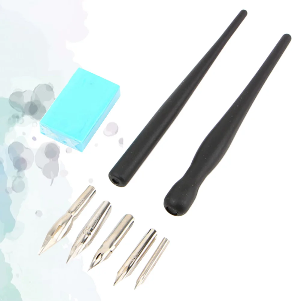 مجموعة واحدة من أقلام الرسوم المتحركة للفنانين، رسم الخط، رسم الخرائط، حامل قلم قبضة مريحة، مطاط رسم كرتوني أسود