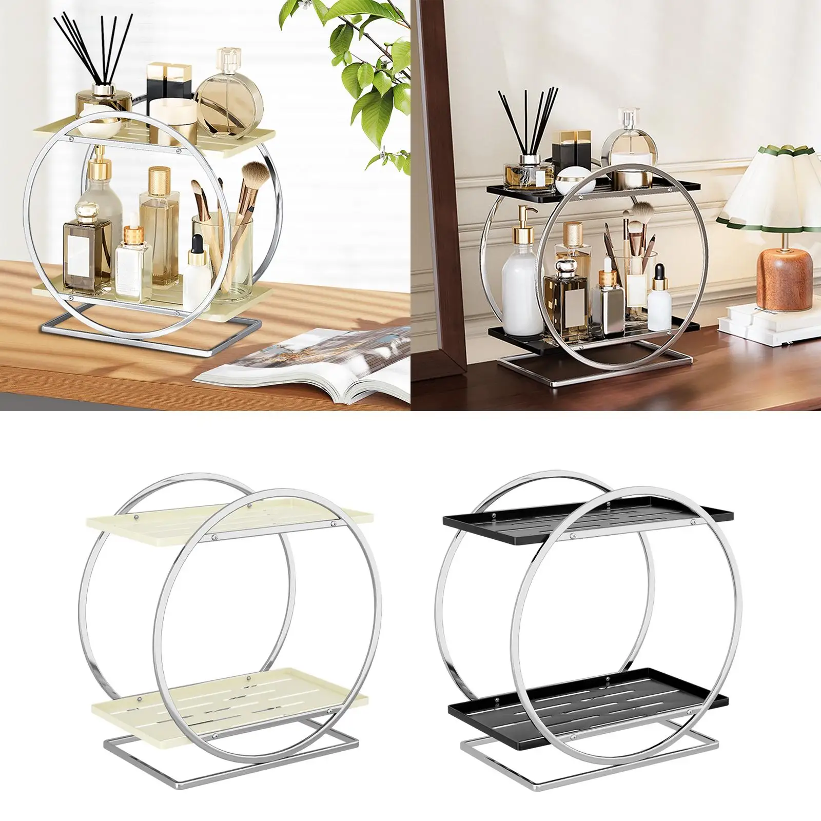 

Bathroom Organizer Countertop Perfume Holder Sturdy Storage Rack Makeup Organizer for Home Dresser Desktop Living Room Bedroom