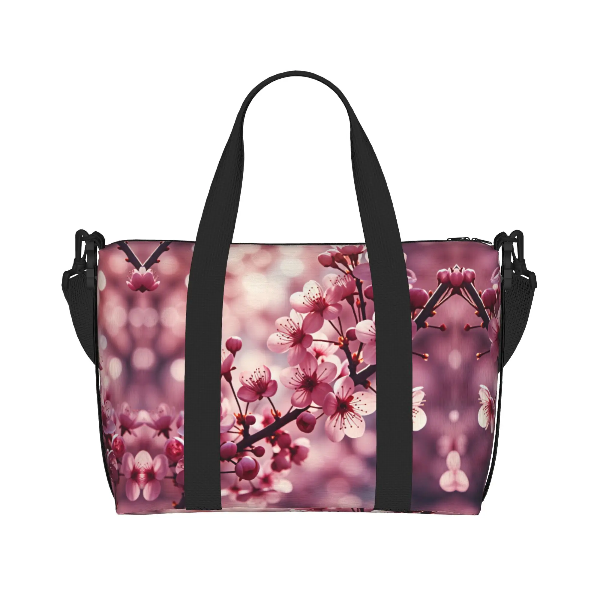 Custom Fashion Trend 3D Flowers Beach Tote Bag Women Luxury High 3D Floral Large Compartment Beach Gym Travel Bags