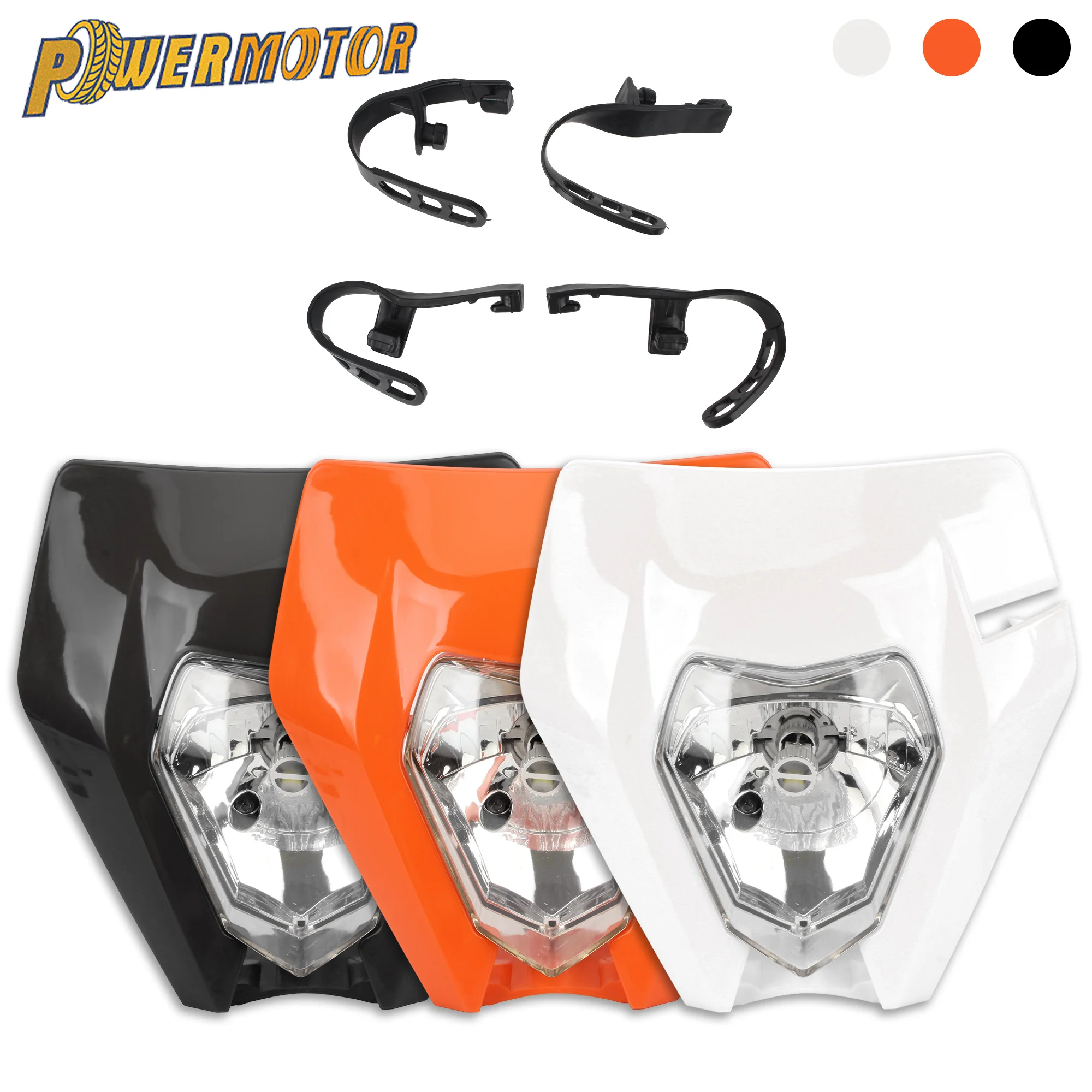 

for KTM EXC EXCF SX XC XCF 125 To 500 Motorcycle Headlight Fairing Motocross Enduro DirtBike Supermoto Headlamp Mask Accessories