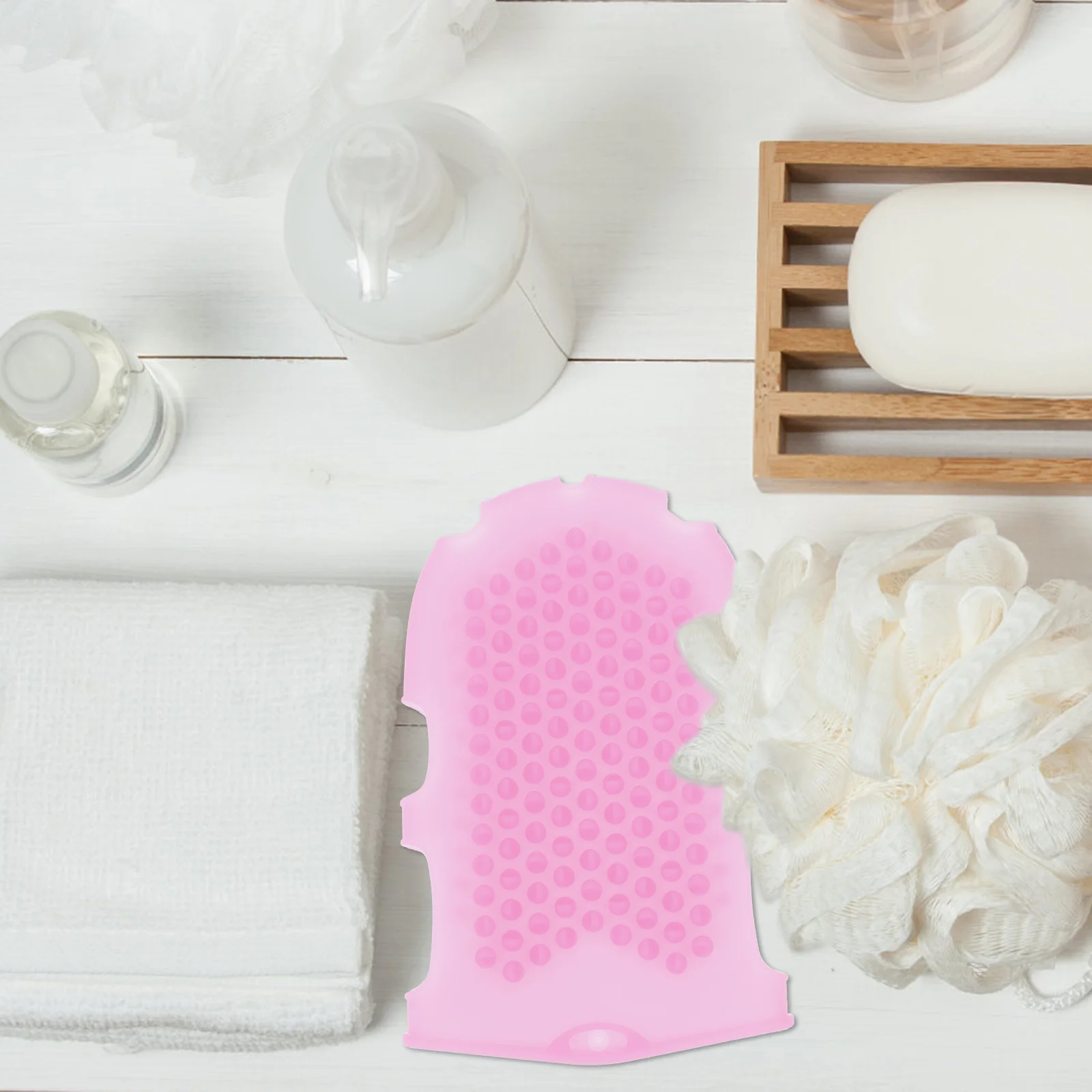 

2 Pcs Shower Scrub Gloves Body Brush Silicone Massage Bath Sponge for Hair Arch of Foot