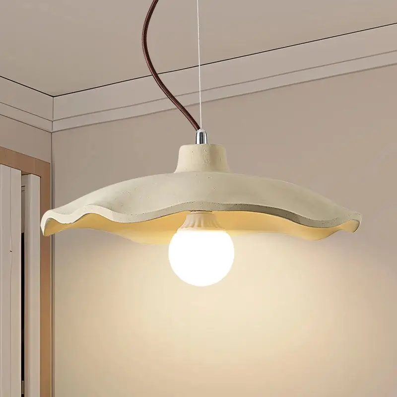 

Ваби-Саби лист лотоса светодиодный подвесной светильник бетонный подвесной светильник гостиная ресторан спальня прикроватная скандинавская цементная люстра