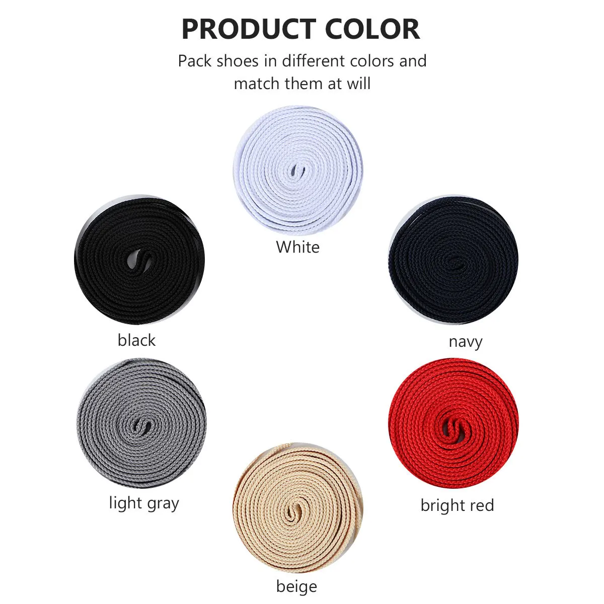 6 أزواج من أربطة الحذاء المتينة للأحذية الرياضية غير الرسمية، رباط حذاء عملي مضاد للإيقاف، بديل رباط حذاء عملي