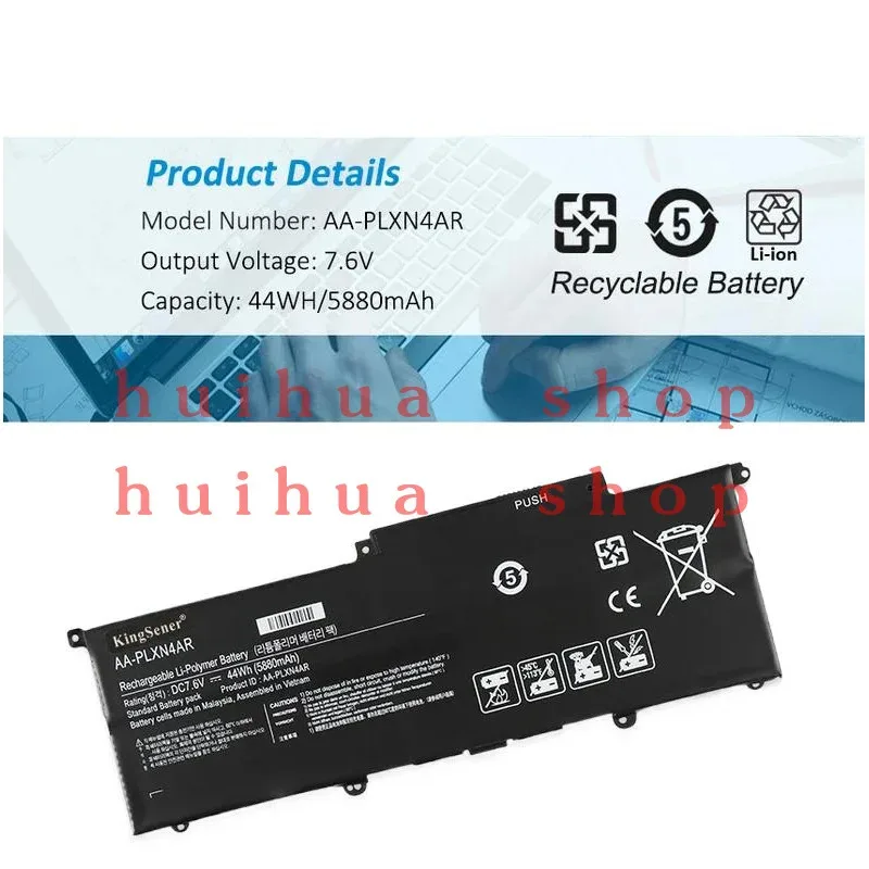 KingSener 7.6V 5880mAh AA-PLXN4AR Laptop Battery For SAMSUNG Ultrabook 900X3D 900X3C 900X3B 900X3E NP900X3E NP900X3G NP900X3C JM