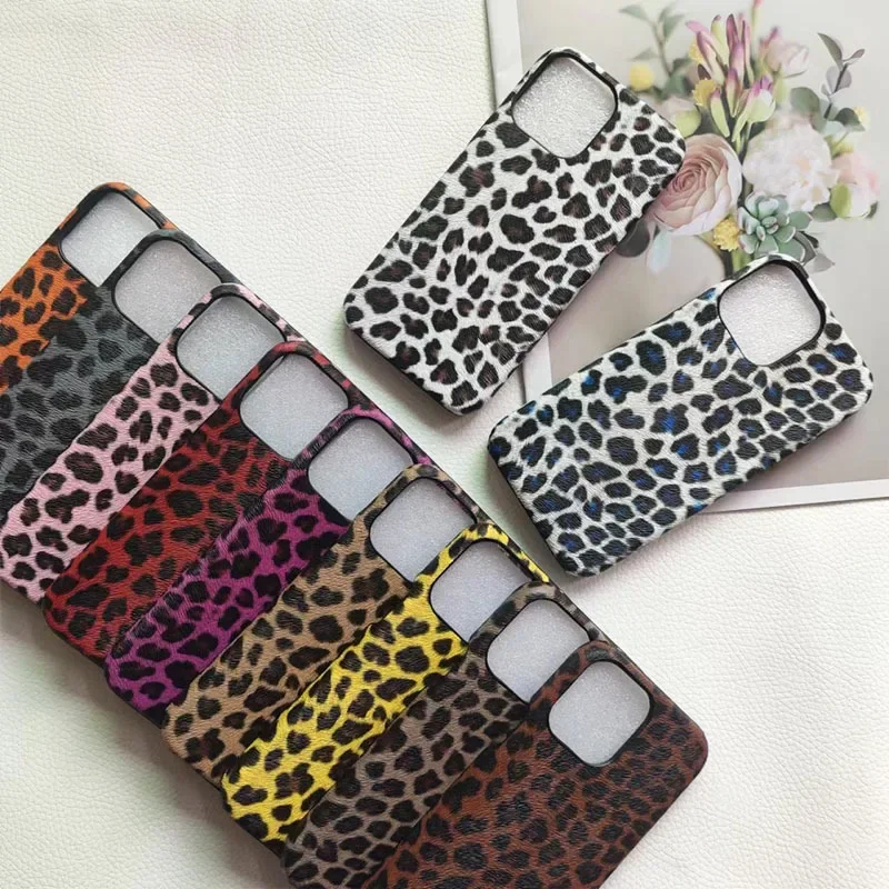 Suitable for iPhone 15promax Fashion Leopard Print Phone Case 14plus 13mini 12pro 11 Cooling Xsmax Xr 8plus PC Protection Cover