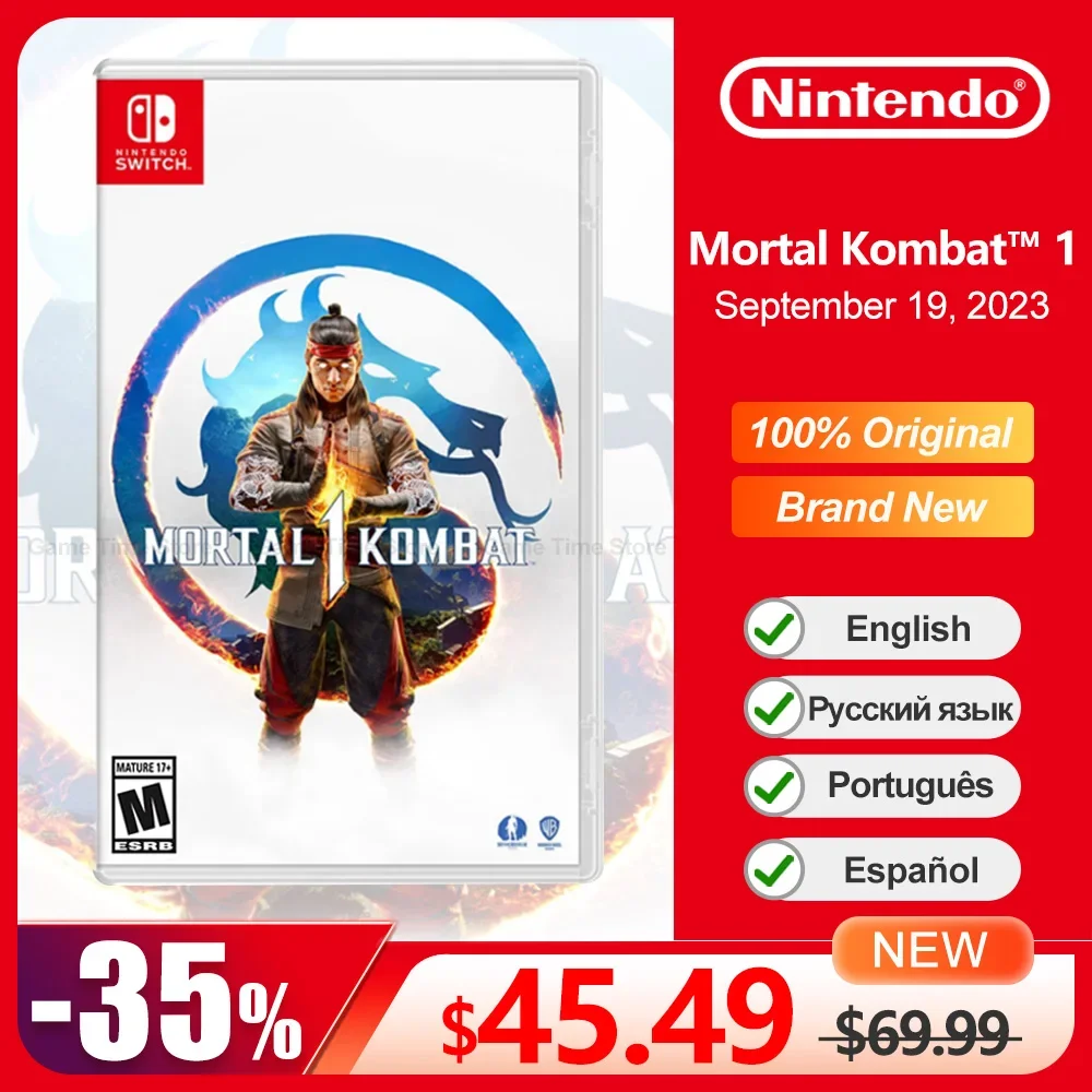 Mortal Kombat 1 Nintendo Switch Game Deals 100% Official Physical Game Card Fighting Genre for Switch OLED Lite Game Console