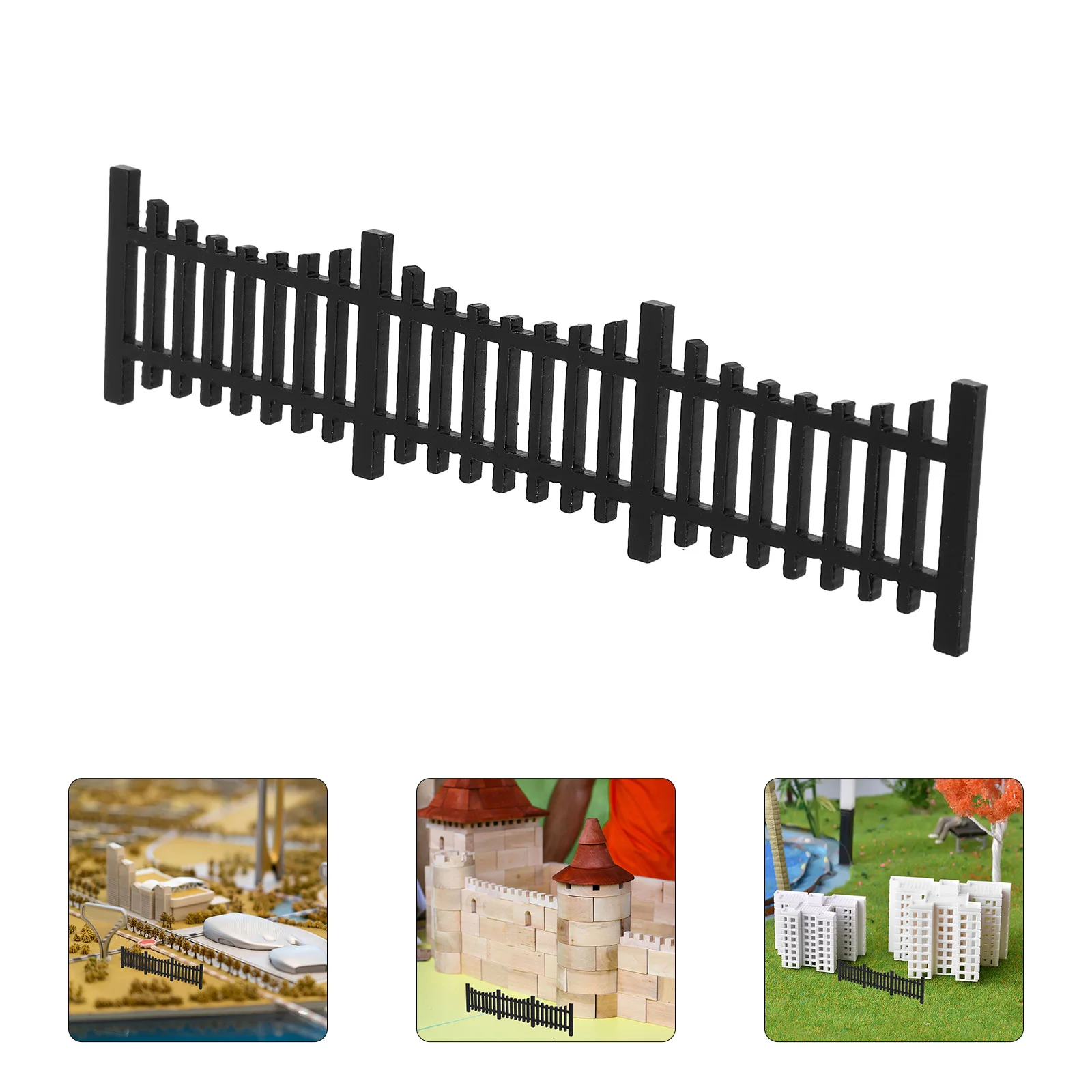 Micro Landscape Fence Model Plastic Mini Fences Toy Room Garden Ornament Railer