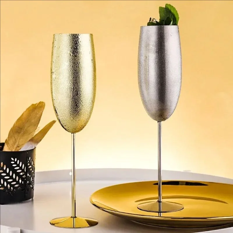 New Stainless Steel Wine Glasses Unbreakable Metal Cocktail Glasses 250 Ml, for Drinking Cocktails and Wine at  Home Bar Cup