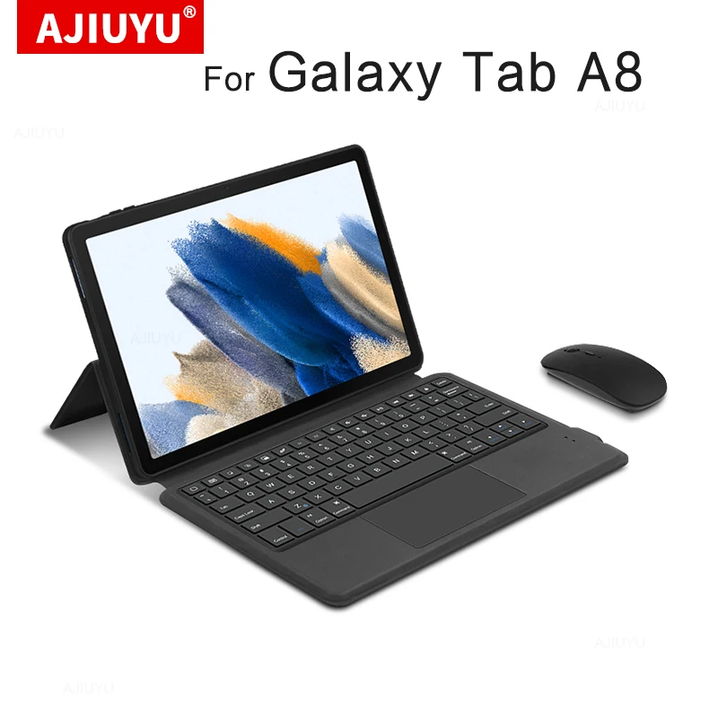 

Чехол для Samsung Galaxy Tab A8 10,5 дюйма, 2021 дюйма, стандартная Bluetooth клавиатура для планшета с сенсорной панелью, Защитные Чехлы, чехол