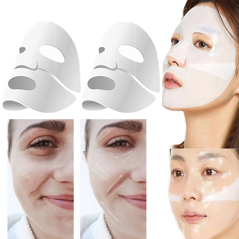 Masker Wajah kolagen penghilang kerut, masker kosmetik perawatan kulit Korea pencerah halus, masker hidrogel larut dalam, Pelembab dan pemutih wajah