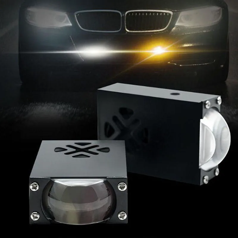 

Car LED Grille Light Dual Color Projector Lamp For Auto Motorcycle 12V 20W 3000K 6000K