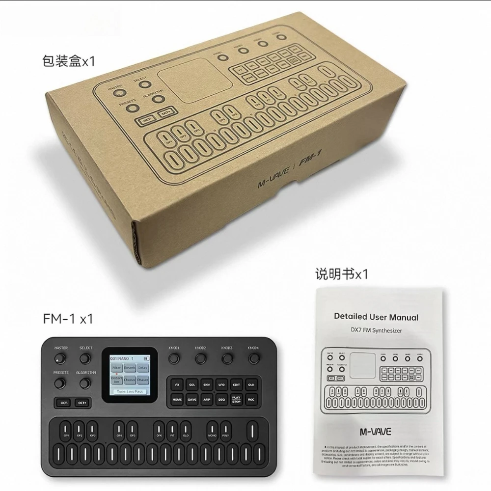 M-VAVE FM 1 Synthesizer Portable with Built-In Speaker MIDI