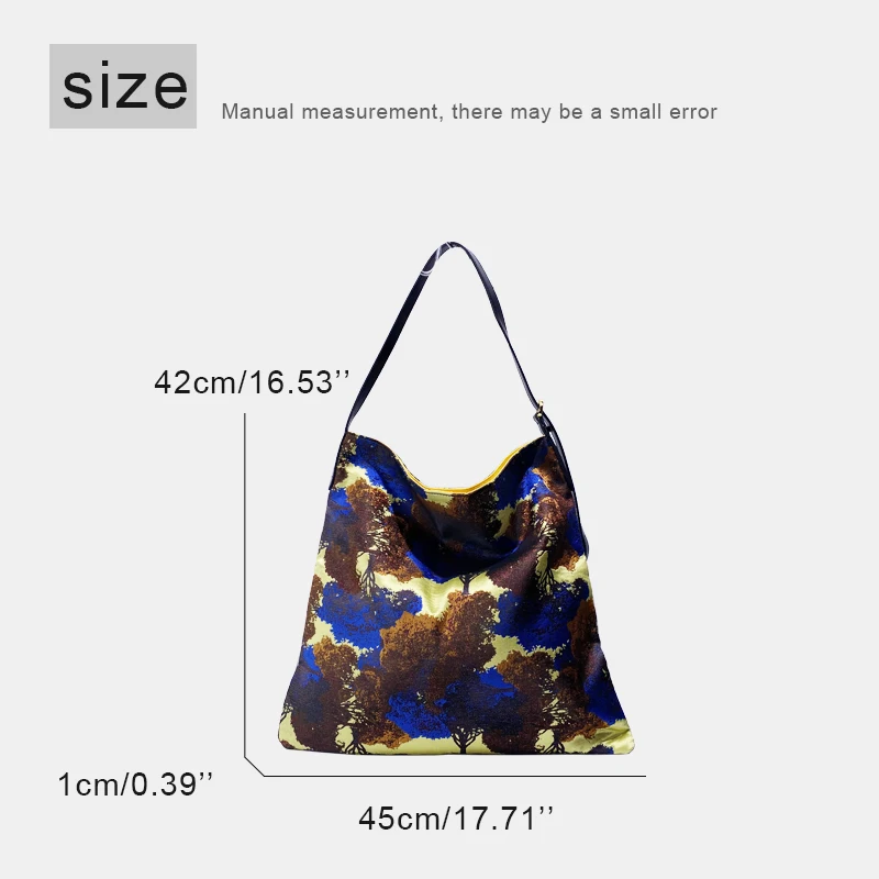 Chinese Style Slim Tote Bags For Women Luxury Designer Handbags Purses 2024 New In Polyester Double Sided Printed Cloth Shoulder