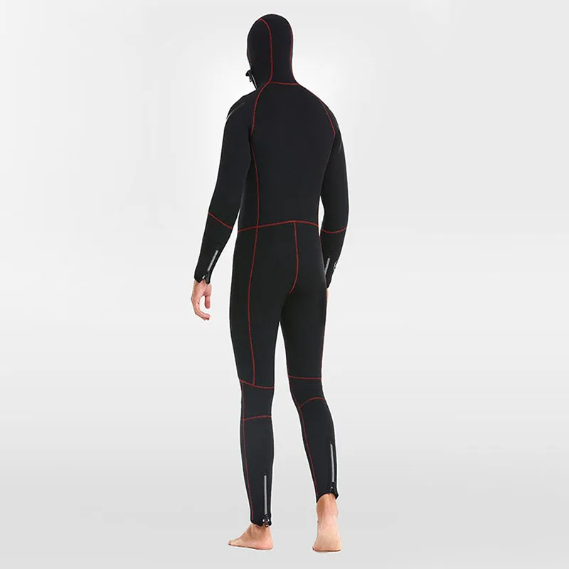 Oulylan 5MM Deep Dive Hunting Fish Winter Wetsuit Thickened Warm Hooded Men Diving Suit Swimming Equipment Swimsuit Wetsuit