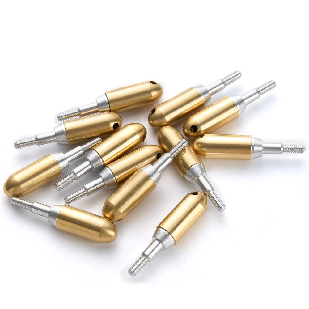 أطراف سهم صافرة ذهبية من Toparchery، رأس عريض للرماية، 140 حبة، أطراف سهم 50 مم، ملحقات الرماية، 6، 12، 24