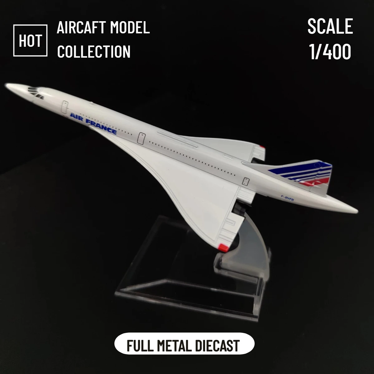 Scale 1:400 Metal Aircraft Replica 15cm Air France Concorde Model Aviation Diecast Miniature Kids Room Decor Gift Toys for Boy