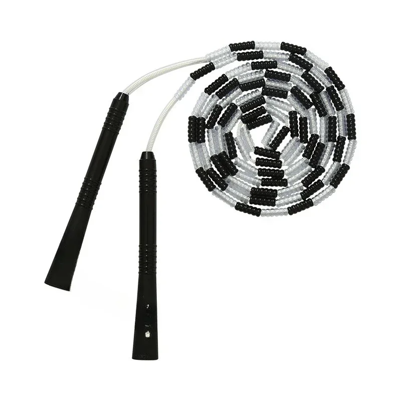 Adjustable soft bead skipping rope for primary school students, adult fitness pattern bamboo skipping rope