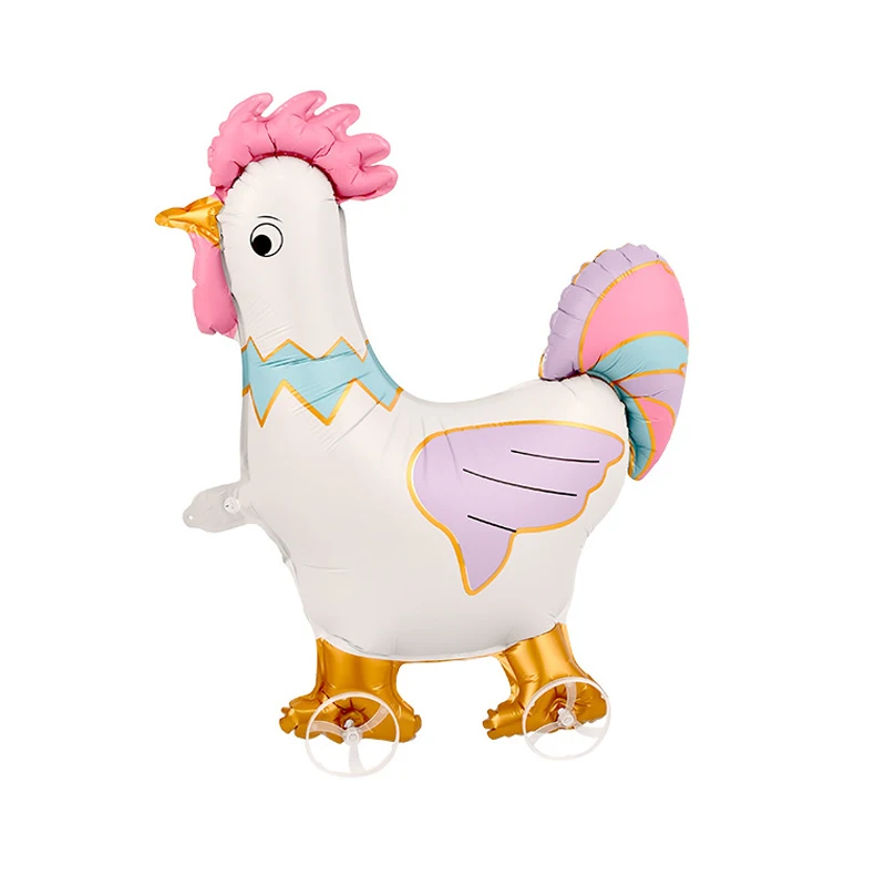 Hete Aanbieding 4D Cartoon Dieren Staande Wandelende Ballon Met Wiel Capibara Dinosaurus Folieballonnen Voor Kinder Verjaardagsparty Decoratie - afbeelding 1