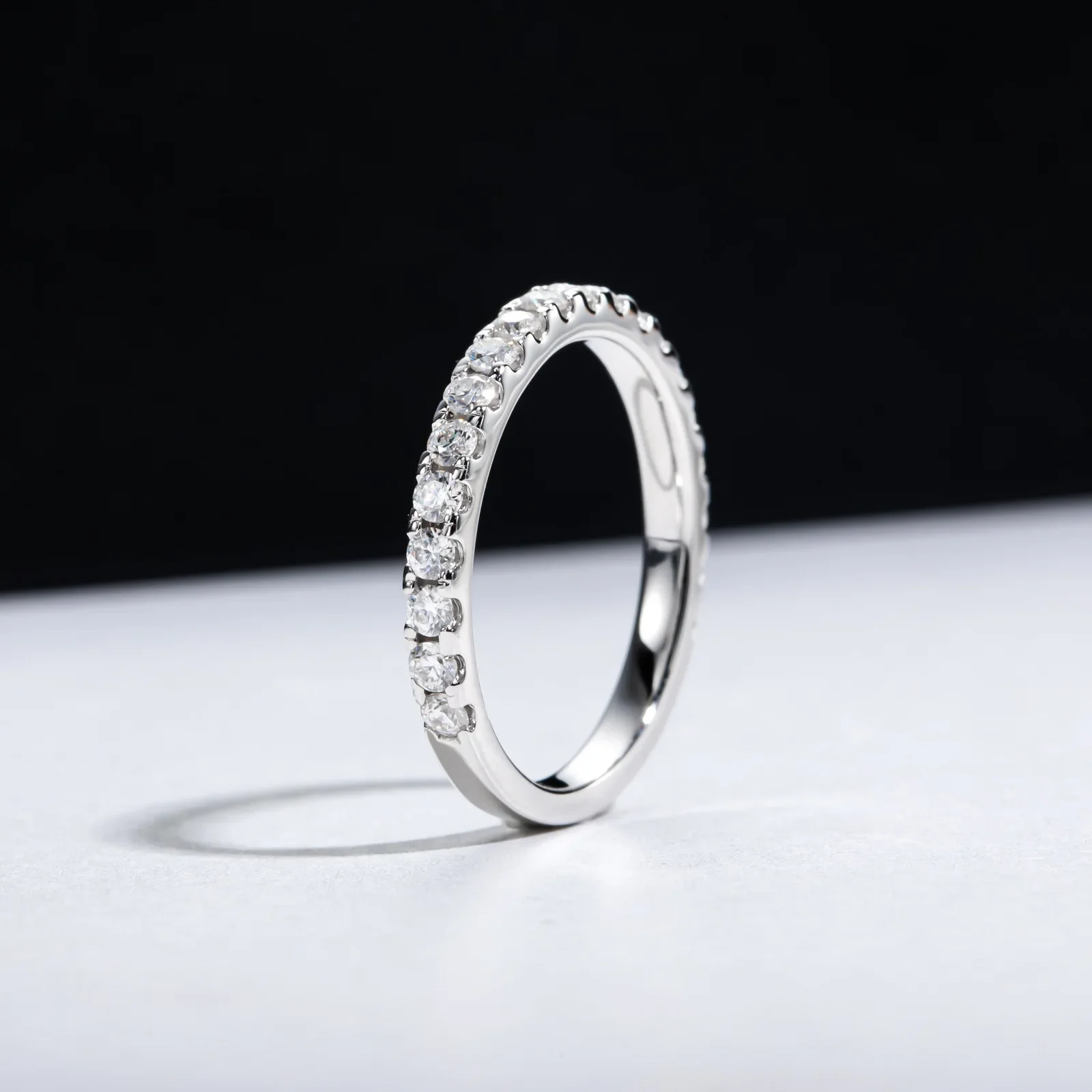 MuShan Brand Jewelry 925 Sterling Silver Ring VVS Moissanite Graduation Ring for Ladies 18K Real Gold Plated MST Patent Rings
