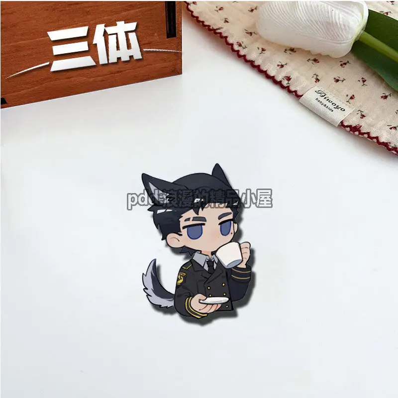 The Three Body Problem Brooch Zhang Beihai Brooches for Women Yun Tianming Fashion Jewelry Luoji Acrylic Accesorios Cartoon Gift