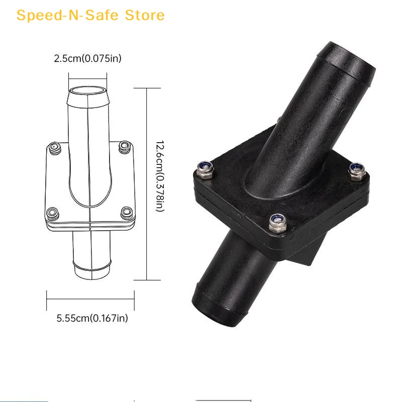 Marine Drain Check Valve Anti-Backflow Design 25mm Outlet High Toughness Fitting for Boat Yacht Marine Plumbing Renovation