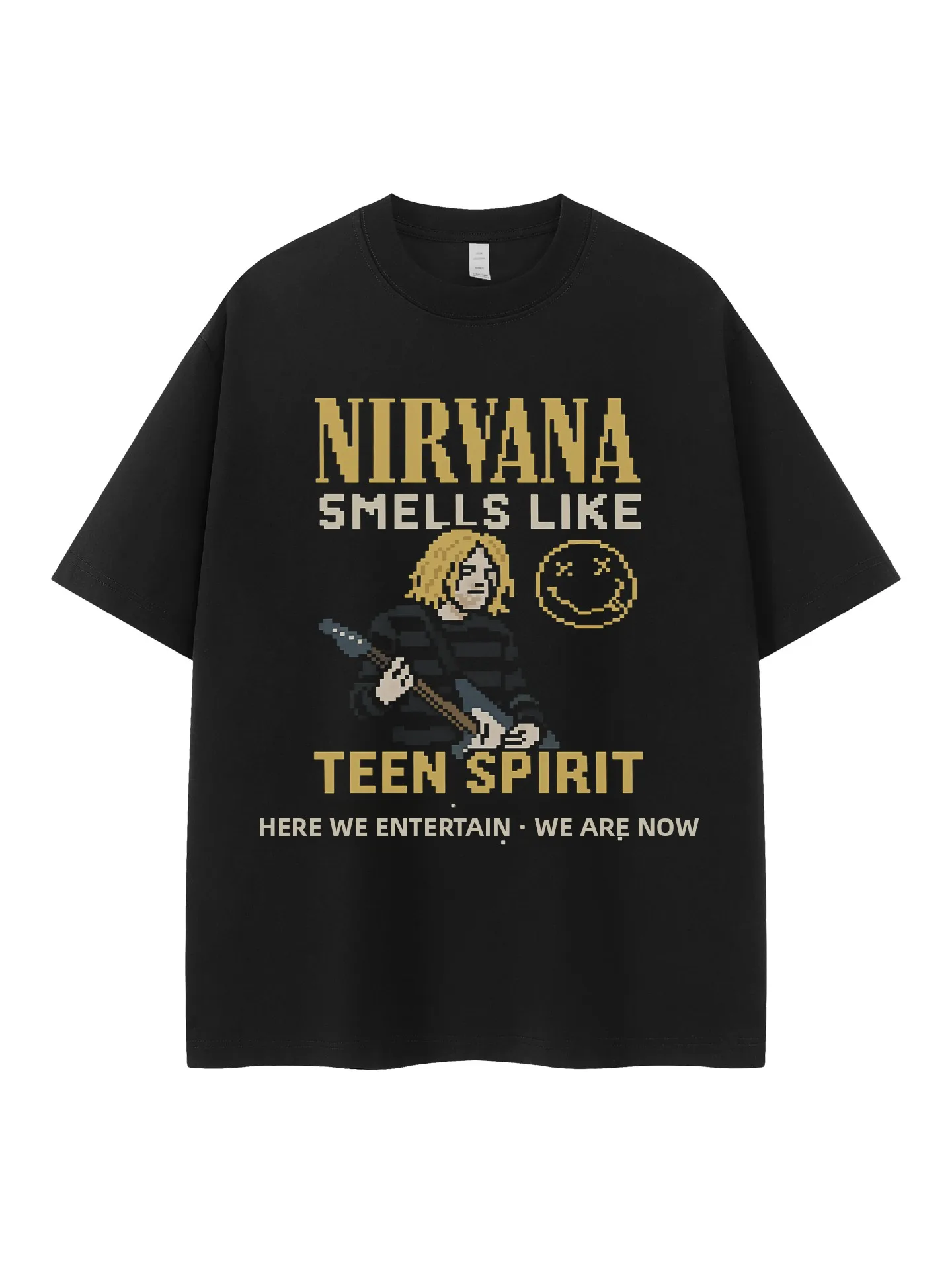 Gothic Band Vintage American Streetwear Loose Fit round Neck Short Sleeve T-Shirt Pure Cotton Breathable Casual Fashion