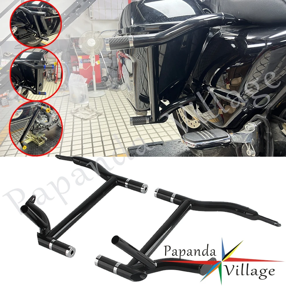 

Rails Engine Guard Bumper For Harley Touring Road Street Electra Glide FLHT FLHR 2009-2024 Motorcycle Saddlebag Guard Carsh Bars