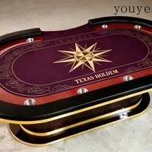 X32 Commercial Grade 10-person Texas Poker Table, Club-specific Reinforced Steel Frame Chess And Card Entertainment Professional