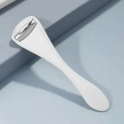 Mini Eye Roller Massager White Cooling Metal Roller Eye Cream Applicator Stick Portable Puffiness Dark Circles Treatment