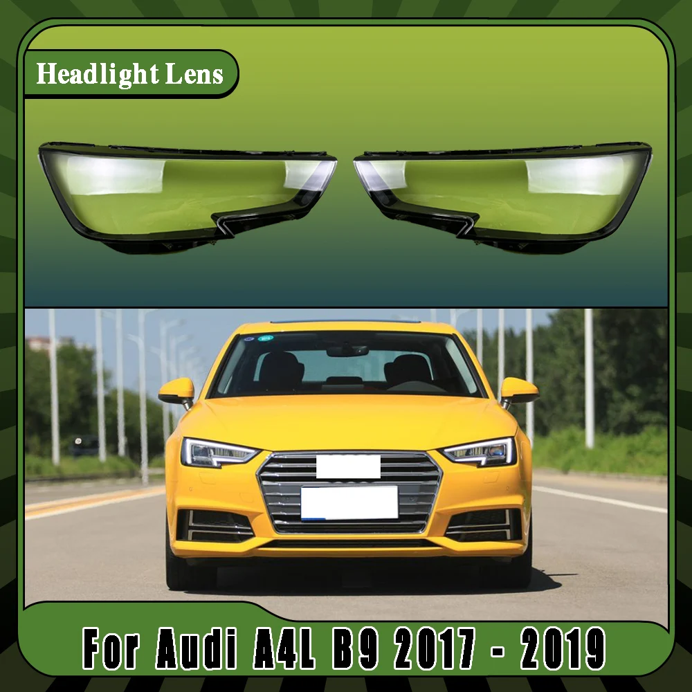 

For Audi A4L B9 2017 2018 2019 Front Headlamp Lens Cover Headlight Shell Transparent Shade Plexiglass Lampshade Housing