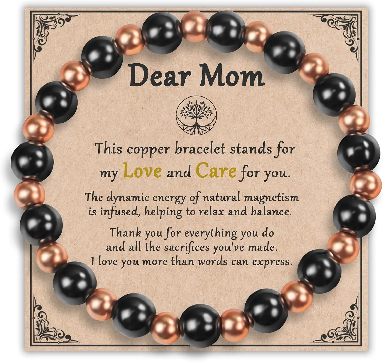 Reines Kupferarmband für Frauen und Männer, magnetisches Kupferarmband, Schmuck, Rakhi für Schwestern, ältere Mütter, natürliche Energieausgleichskraft