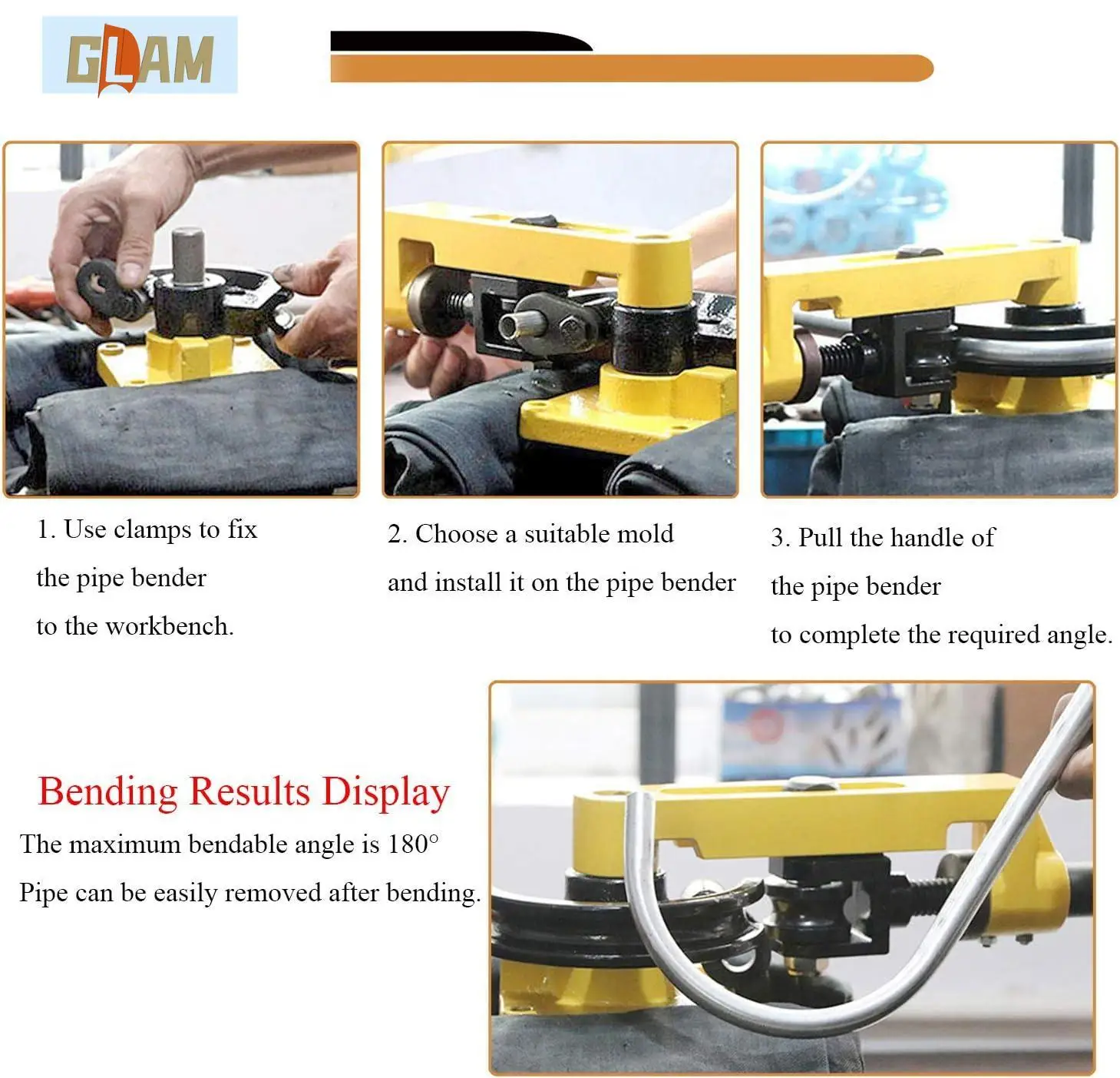 SWG-25 Heavy Duty 10-25mm Pipe Bender Machine Small Manual Tube Pipe Bending Tools Copper Stainless Steel Metalworking Used New