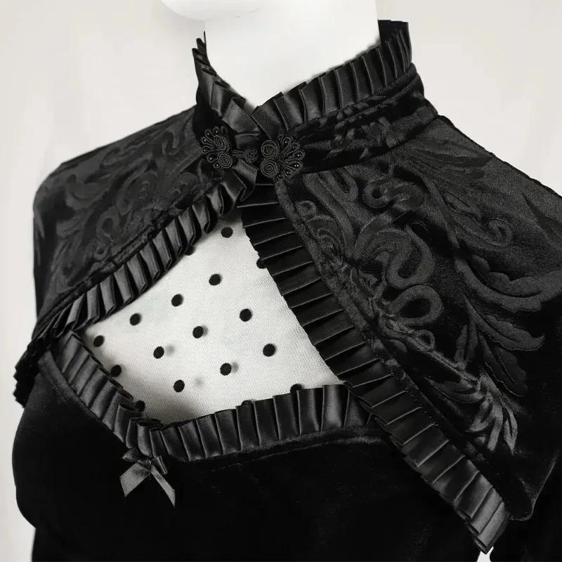 Travestimento Misty Lisa Frankenstein Costume Cosplay Abito nero Scialle Cintura Set completo e pezzi singoli venduti goi/6