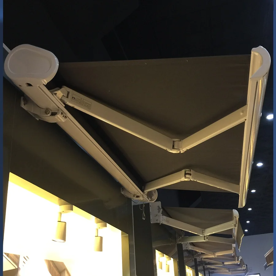 Automatic Patio Covering Motorized Retractable Awning Custom Metal Canvas Awning Outdoor Shade Canopy Commercial Awnings Cover