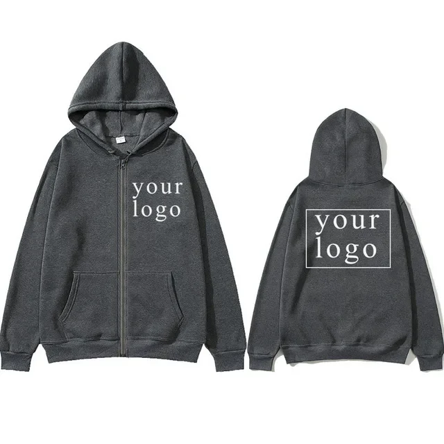 2024, neue Mode, Ihr eigenes Design, Markenlogo/Bild, personalisierbar, überall, für Männer und Frauen, DIY-Strickjacke mit Reißverschluss