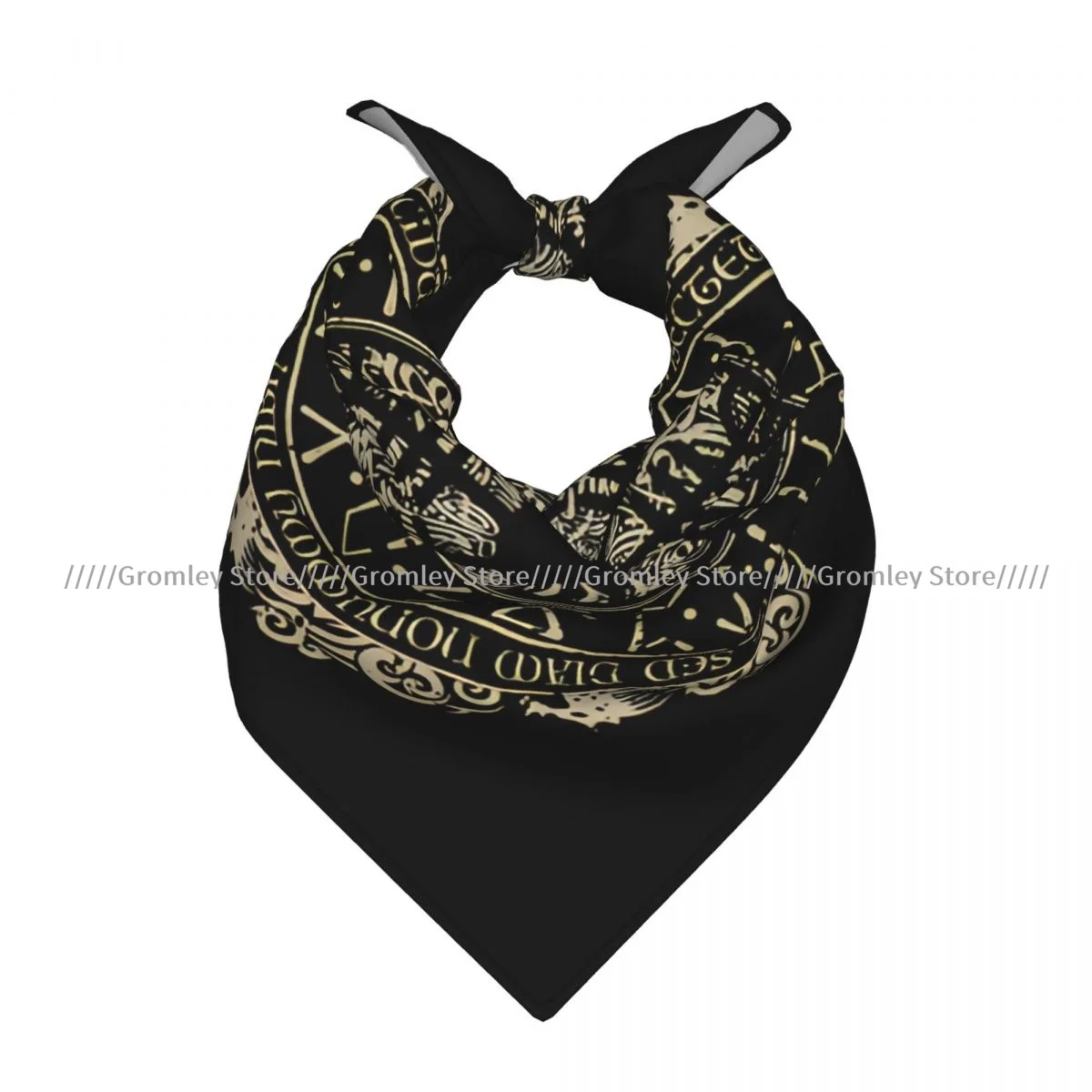 Scandinavian Circle Runes Square Scarf Soft Breathable Daily Kerchief