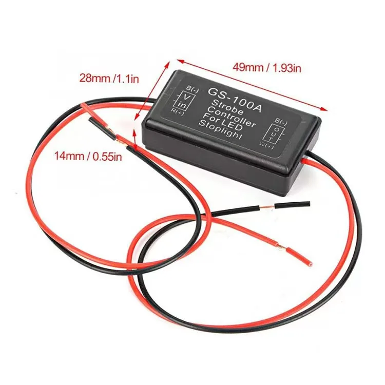 GS-100A รถ LED ไฟเบรคสูง Controller LED Light Controller รถจักรยานยนต์หยุด Strobe แฟลชกระพริบ Controller กล่อง