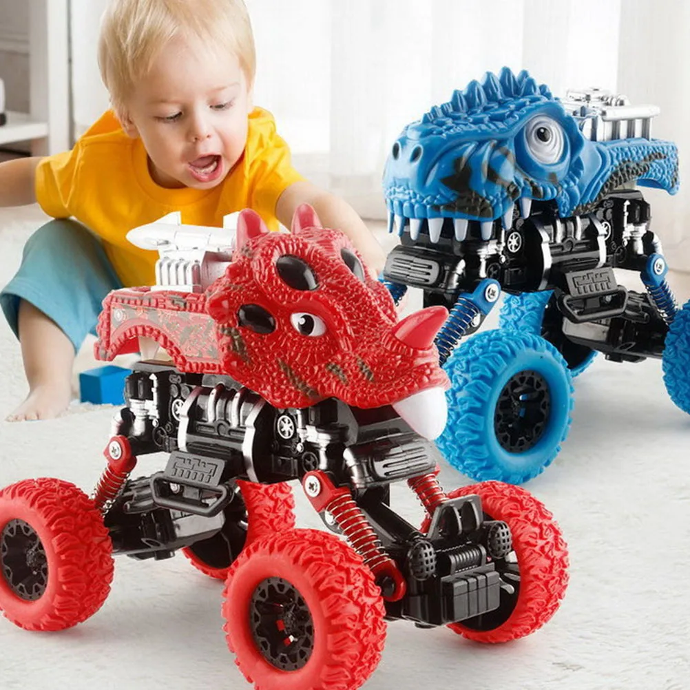 Coche extraíble de dinosaurio grande, vehículo impulsado por fricción, duradero, a prueba de golpes, regalo para niños, coche extraíble