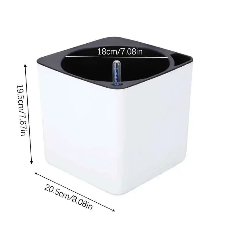 1/3Pcs Durable Self-Watering Plant Pots with Water Level Meter Absorbent Planters Indoor Flower Pot for Home And Office Decor