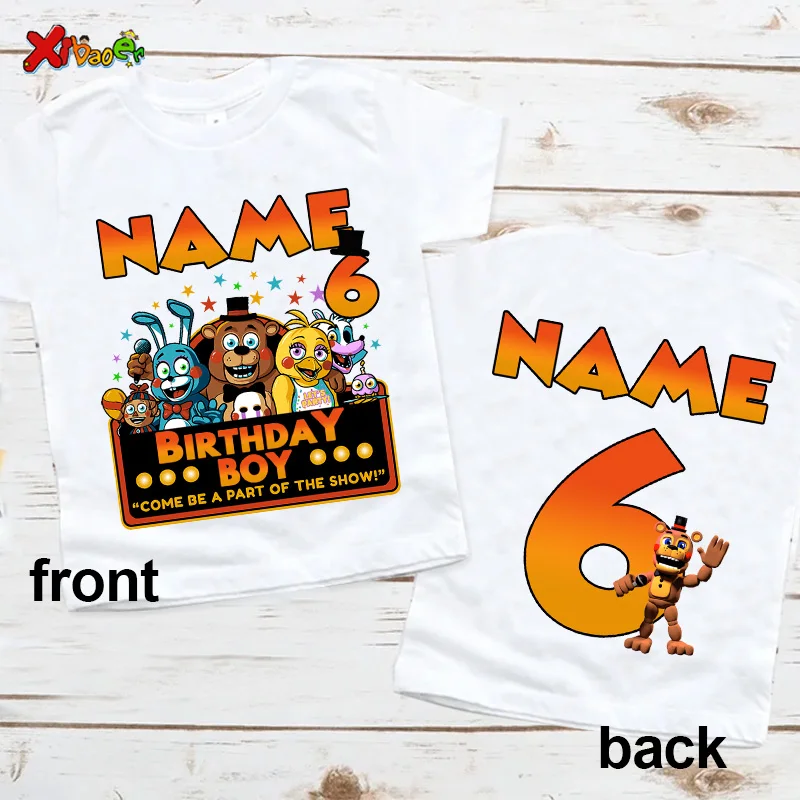 

kids Birthday Shirt Family Matching Outfits T Shirts Party boys Shirts Baby Girl Clothes Shirt Birthday Girls Custom Name 6th 7