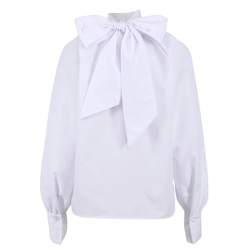 Ele feminino irt nó gola alta design sensação faion branco irt aosphere top algodão longo sve