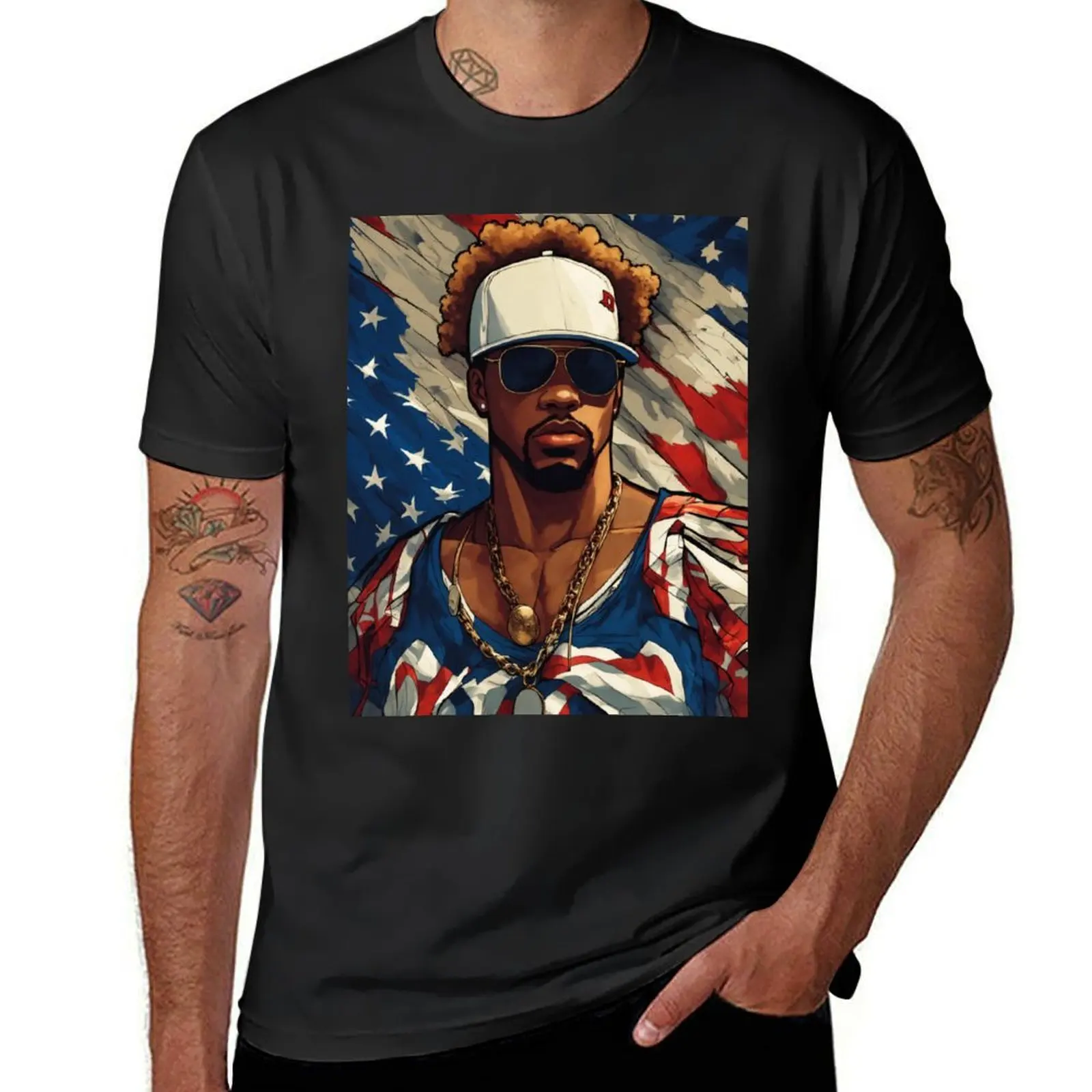 

Patriot Groove: A Boondocks Hip Hop Tribute T-Shirt Short sleeve tee boys whites tops mens graphic t-shirts big and tall
