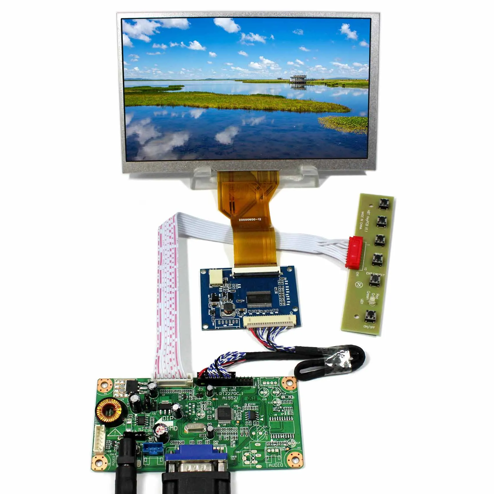 

7.0" TFT LCD Display AT070TN92 800X480 16:9 Aspect Ratio with VGA LCD Board Kit